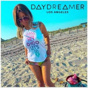 Daydreamer white Hey Ho Ramones LyricTank Top
